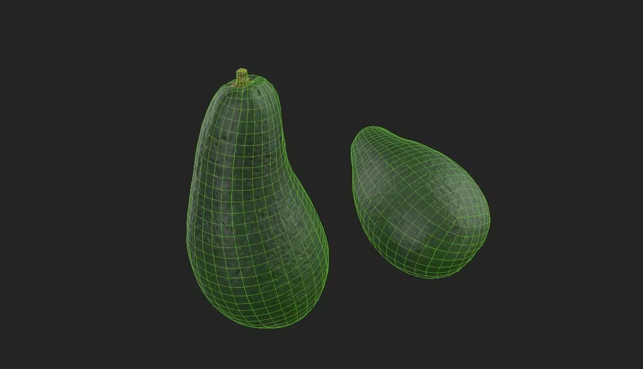 Avocado M03 Low-poly 3D model_1