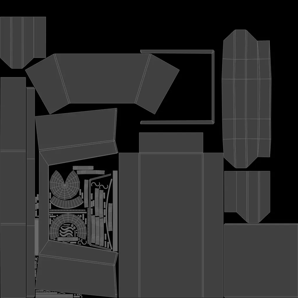 LOW POLY MEDIEVAL FIREPLACE Low-poly 3D model_8