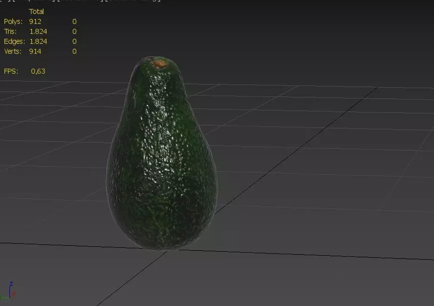 Avocado M05 Low-poly 3D model_2