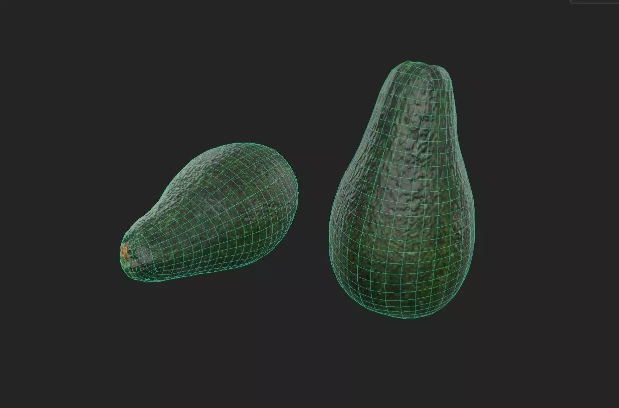 Avocado M05 Low-poly 3D model_6