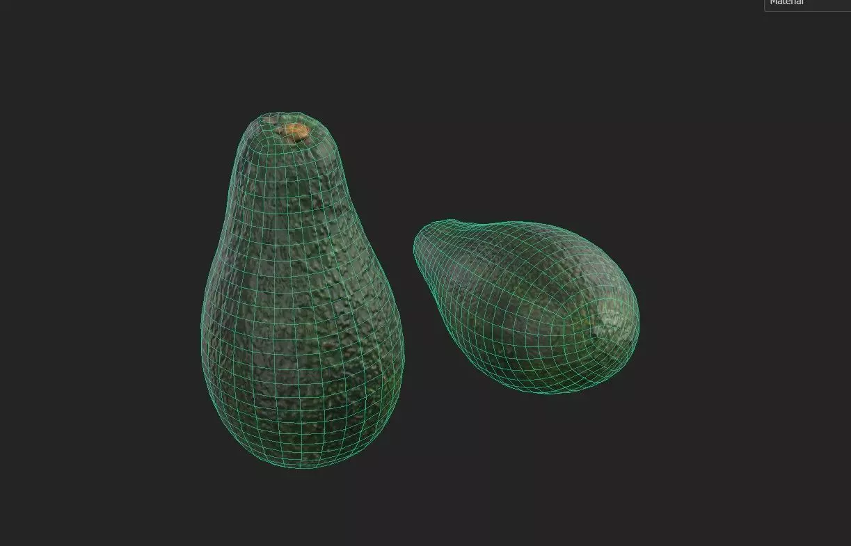 Avocado M05 Low-poly 3D model_1