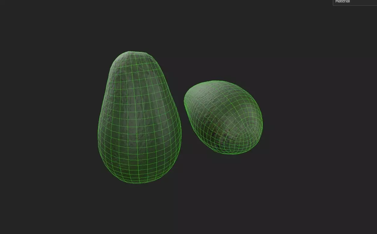 Avocado M07 Low-poly 3D model_6