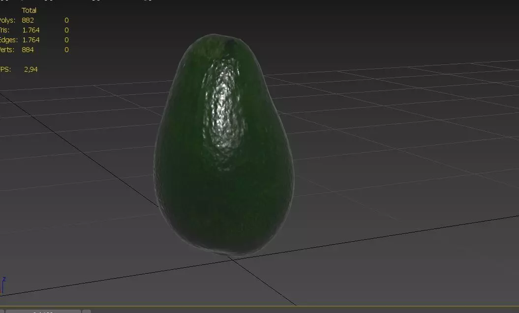 Avocado M07 Low-poly 3D model_2