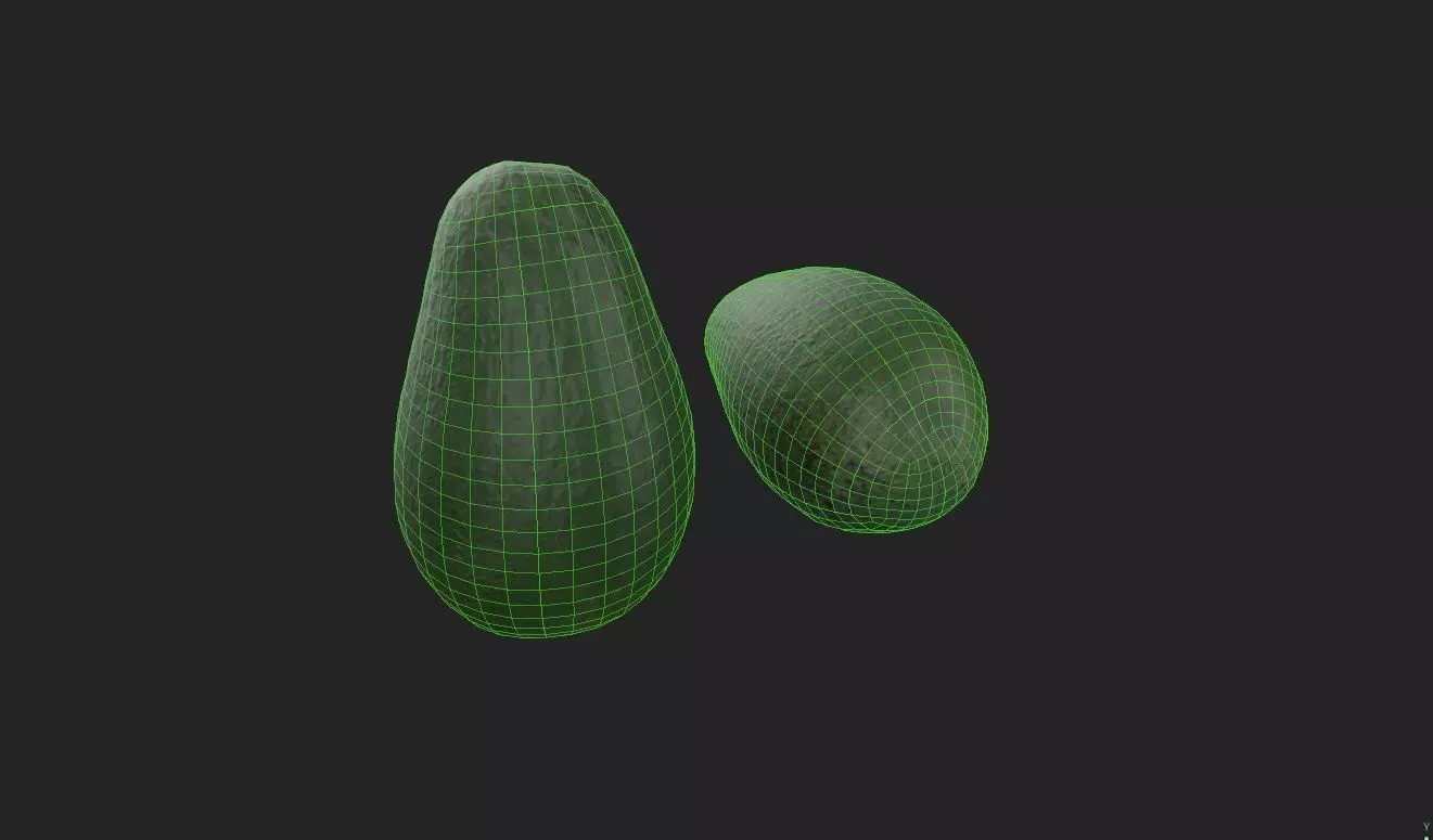 Avocado M07 Low-poly 3D model_1