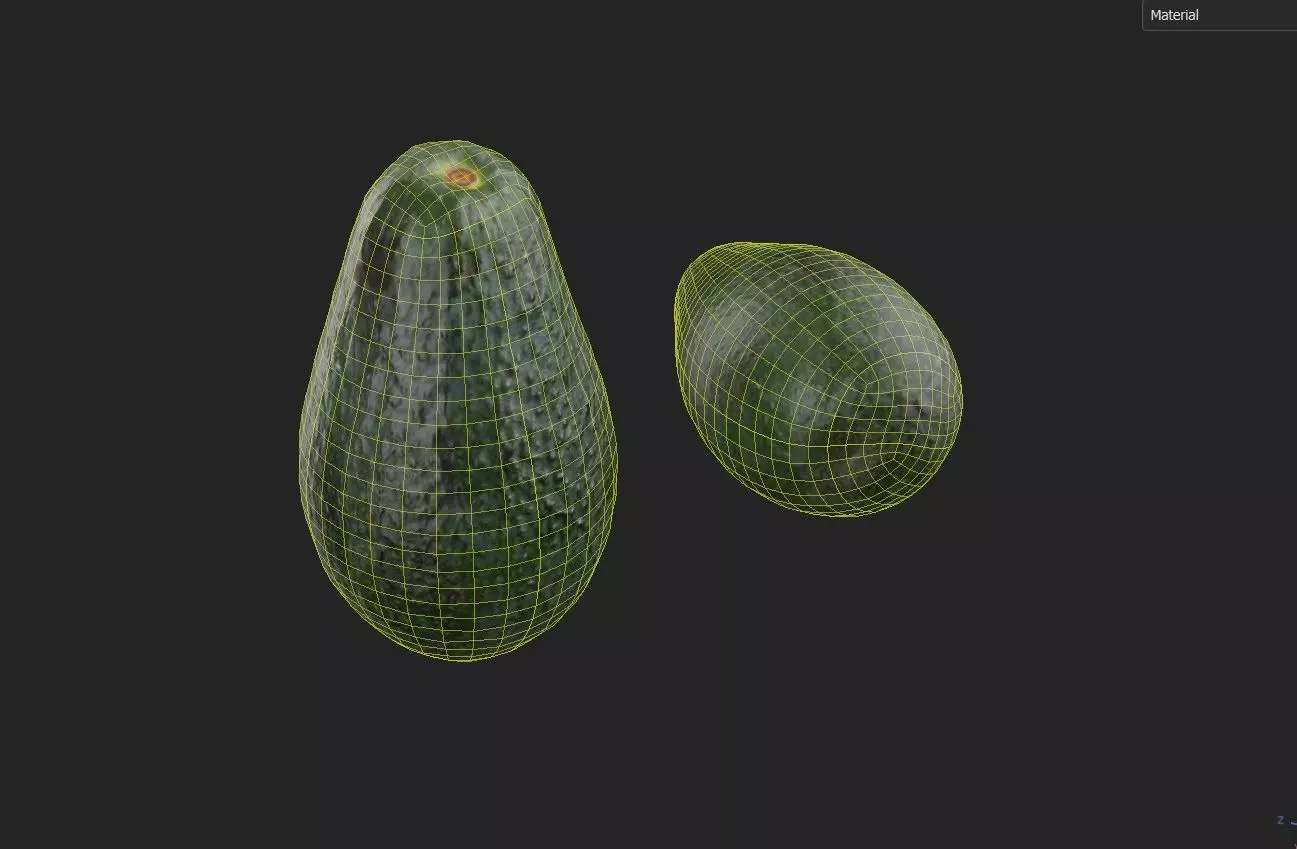 Avocado M08 Low-poly 3D model_1