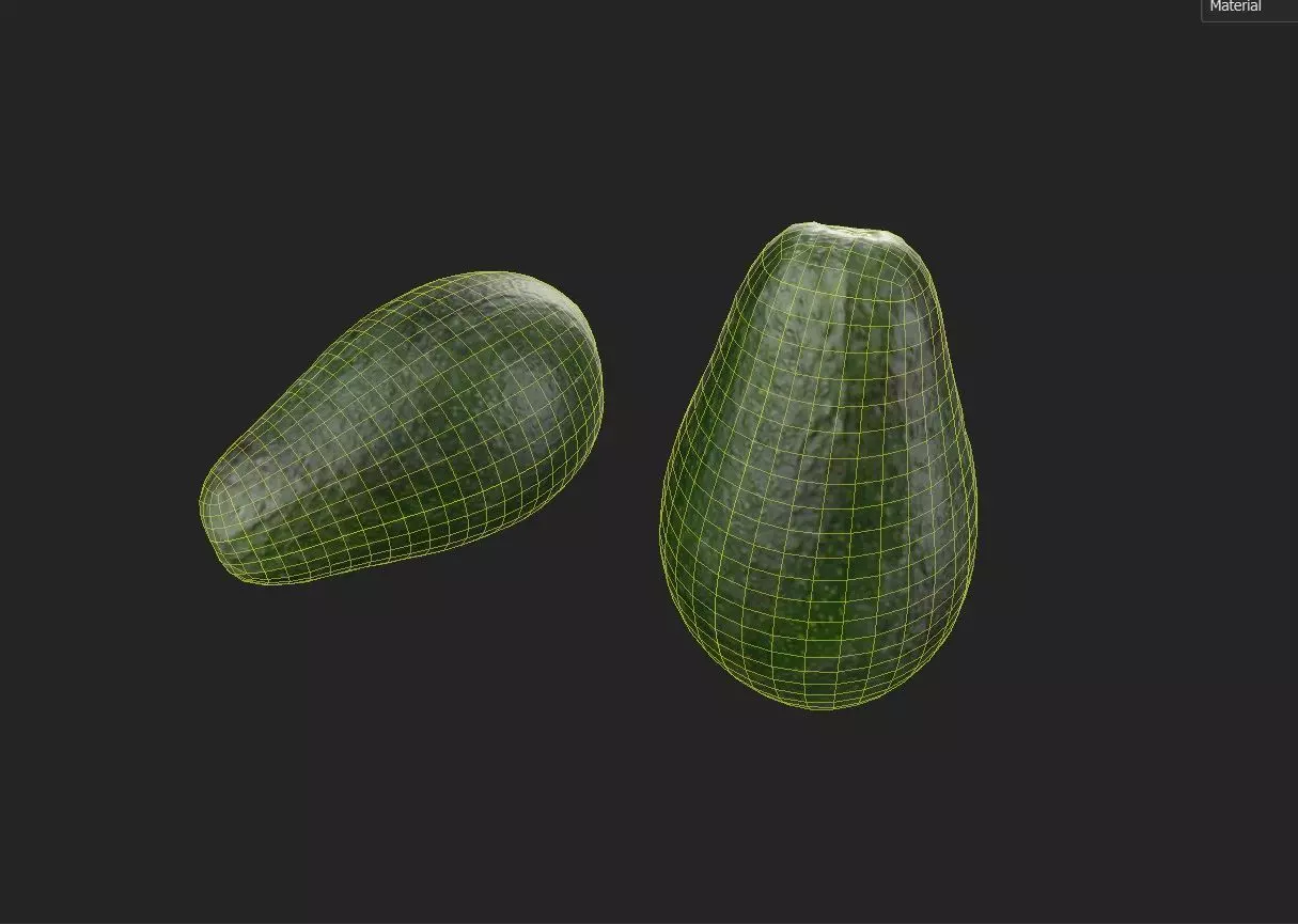 Avocado M08 Low-poly 3D model_6