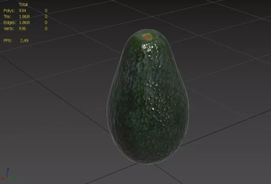 Avocado M08 Low-poly 3D model_2