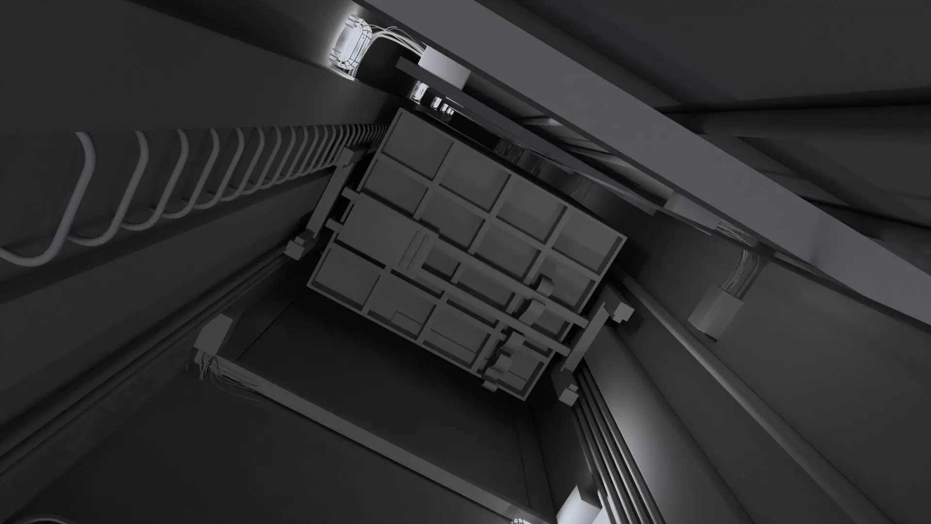 Elevator Shaft Low-poly 3D model_8