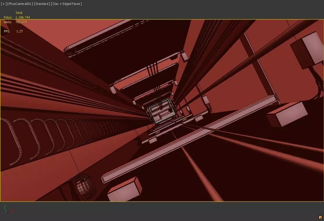 Elevator Shaft Low-poly 3D model_3