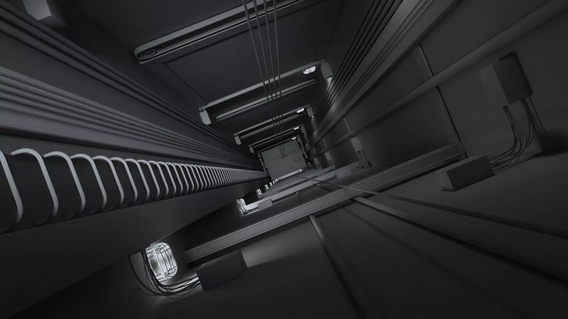 Elevator Shaft Low-poly 3D model_4