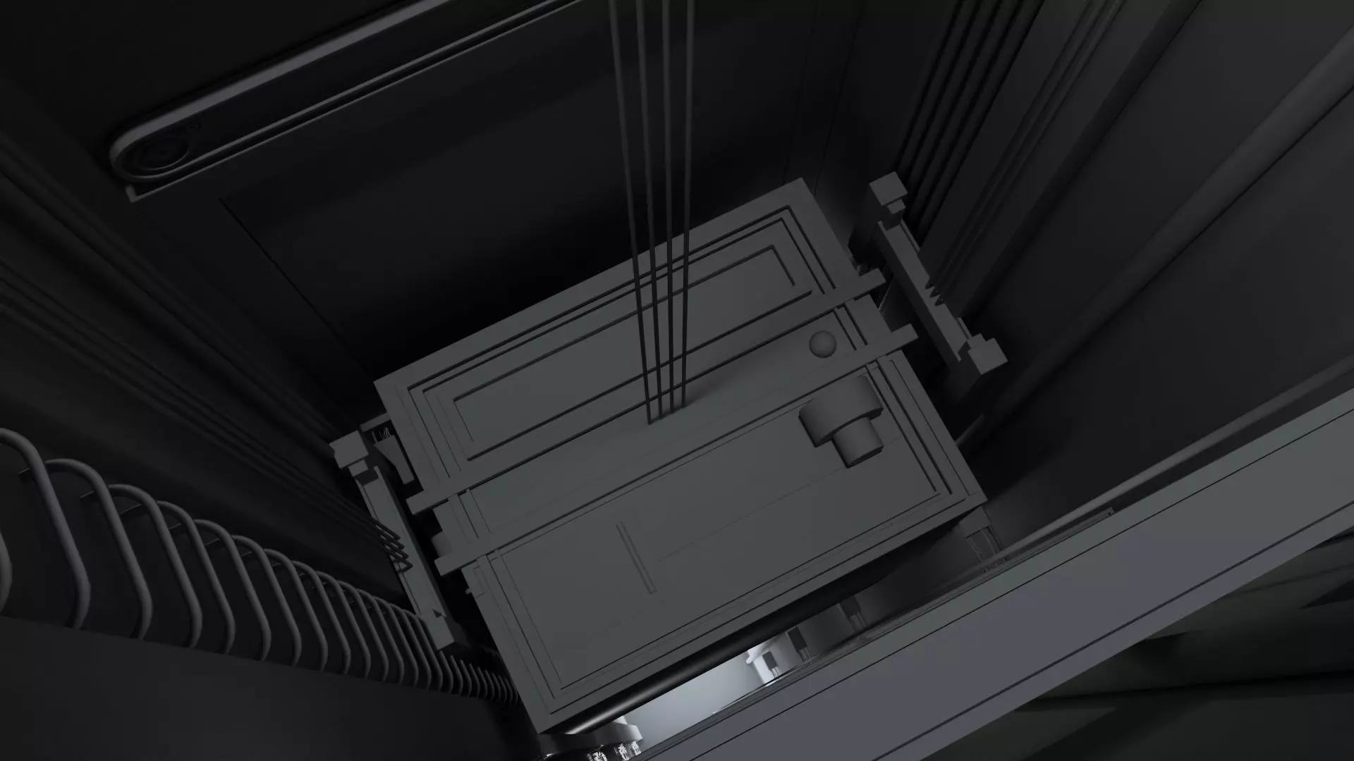 Elevator Shaft Low-poly 3D model_6