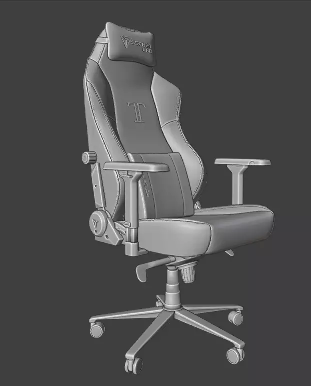 Secretlab TITAN 2020 - Gaming Office Chair Base Model 3D model_7