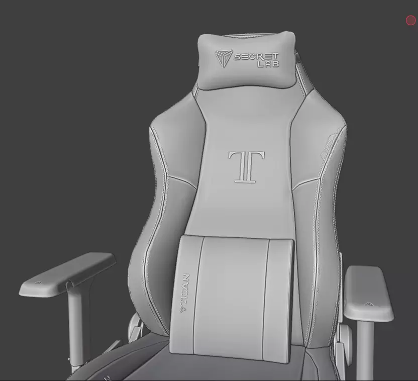 Secretlab TITAN 2020 - Gaming Office Chair Base Model 3D model_5