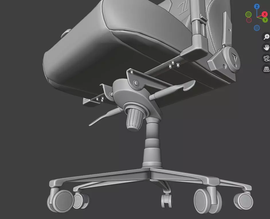 Secretlab TITAN 2020 - Gaming Office Chair Base Model 3D model_6