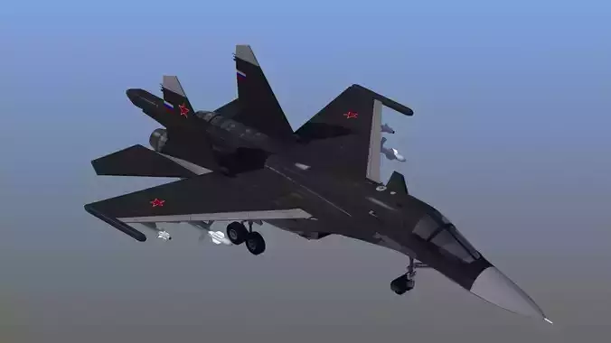 Su34 Fullback Fighter Bomber