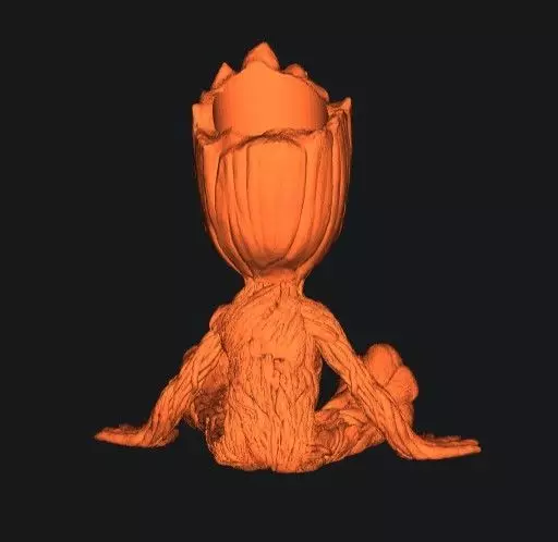 Baby Groot planter 3D print model_6