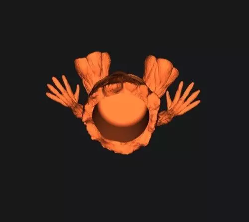 Baby Groot planter 3D print model_15