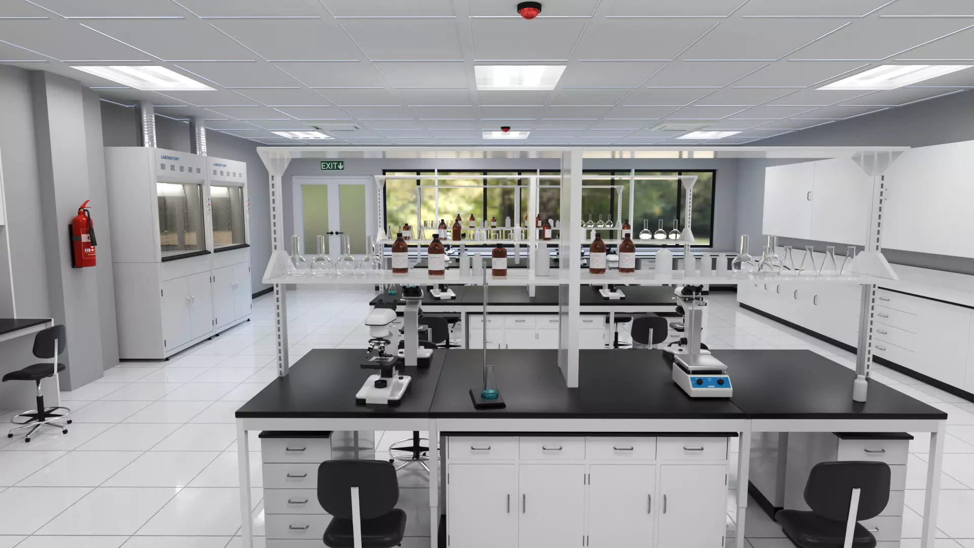 Science Laboratory 3D Low-poly 3D model_6