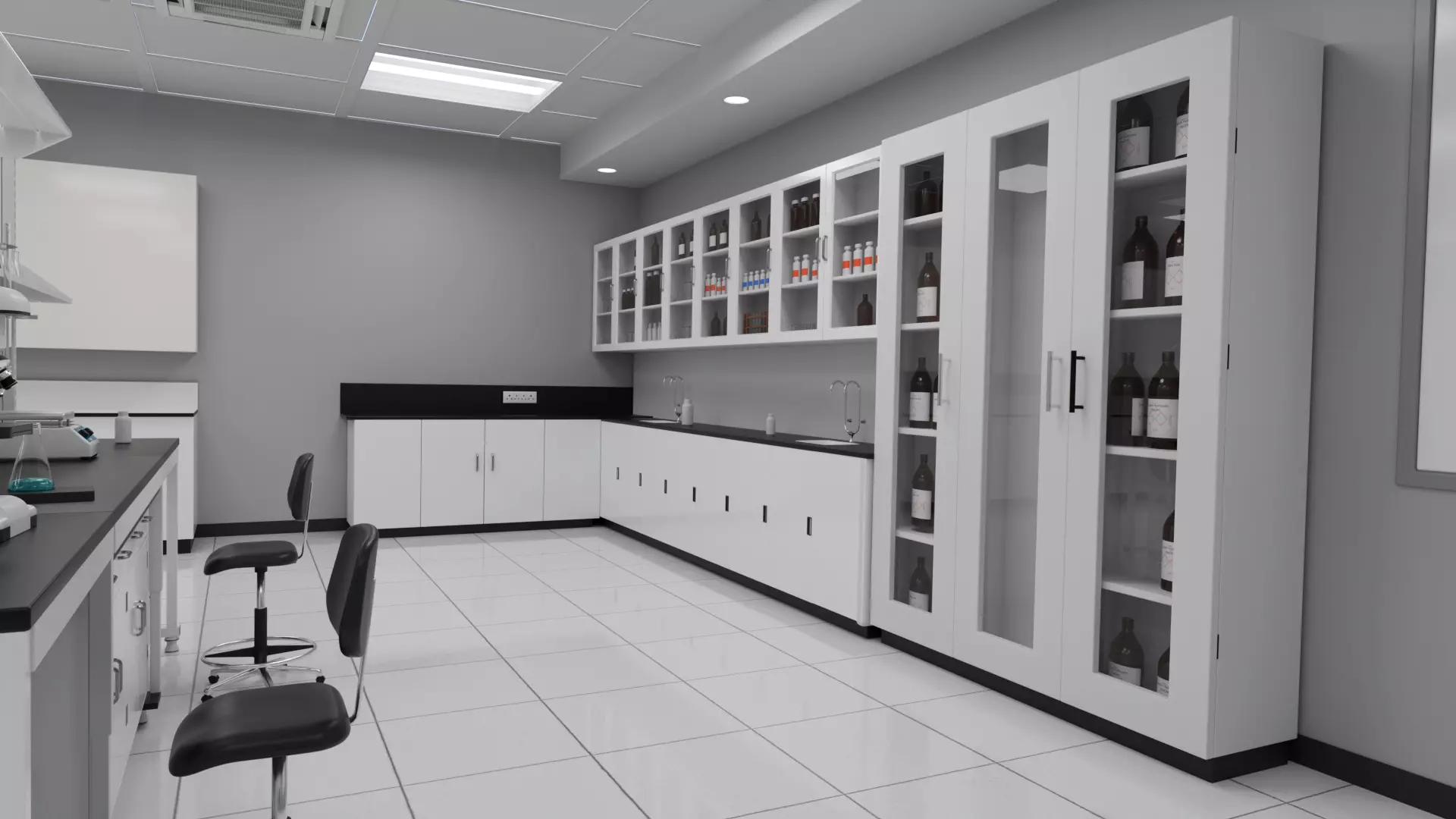Science Laboratory 3D Low-poly 3D model_10