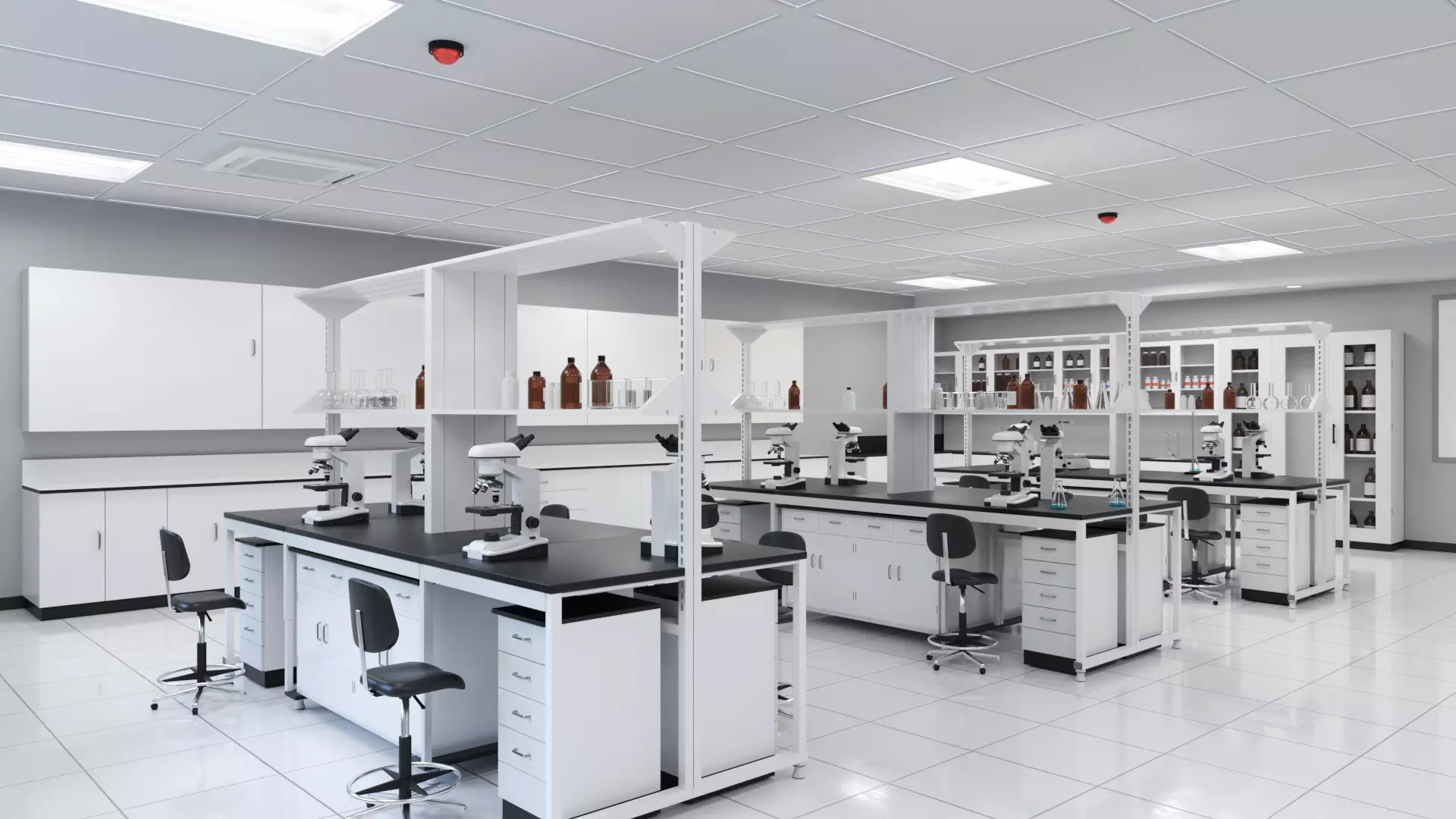 Science Laboratory 3D Low-poly 3D model_3
