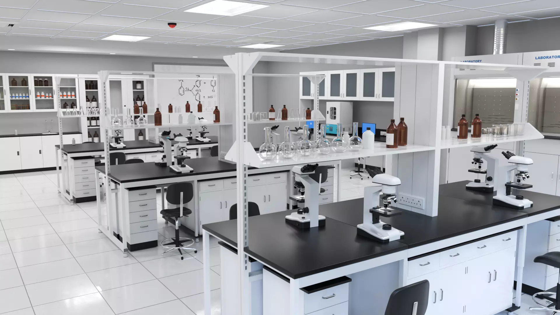 Science Laboratory 3D Low-poly 3D model_12