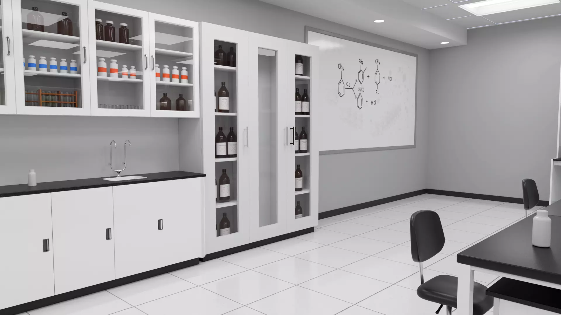 Science Laboratory 3D Low-poly 3D model_4