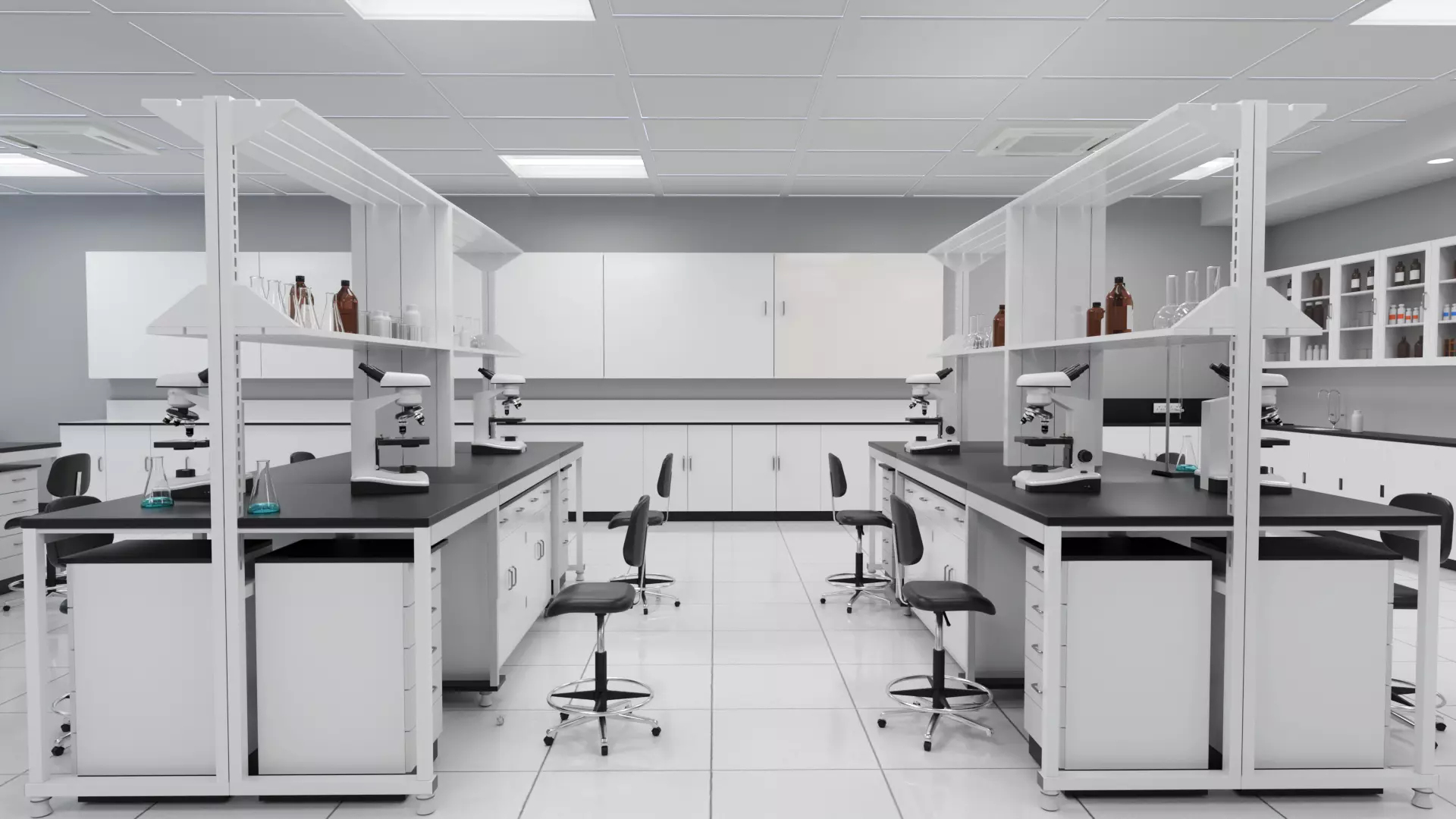Science Laboratory 3D Low-poly 3D model_11