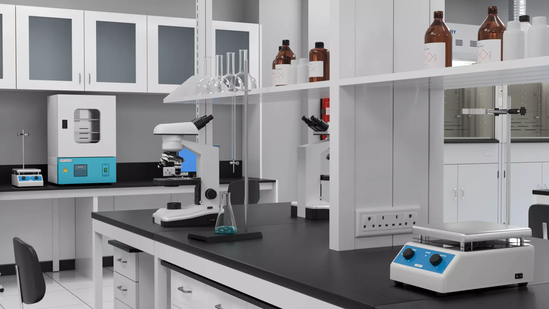 Science Laboratory 3D Low-poly 3D model_9