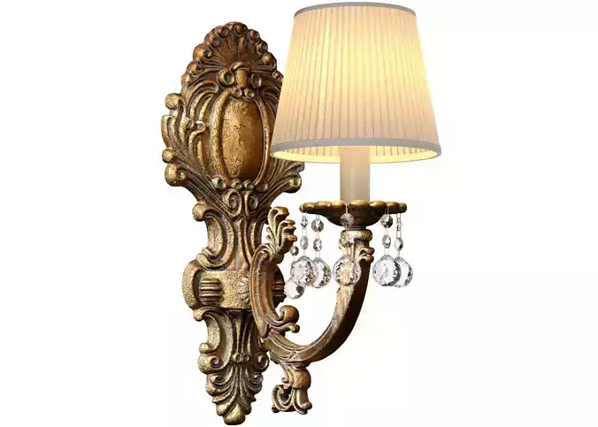 Classic style Antique bronze Wall Lamp Sconce with crystal