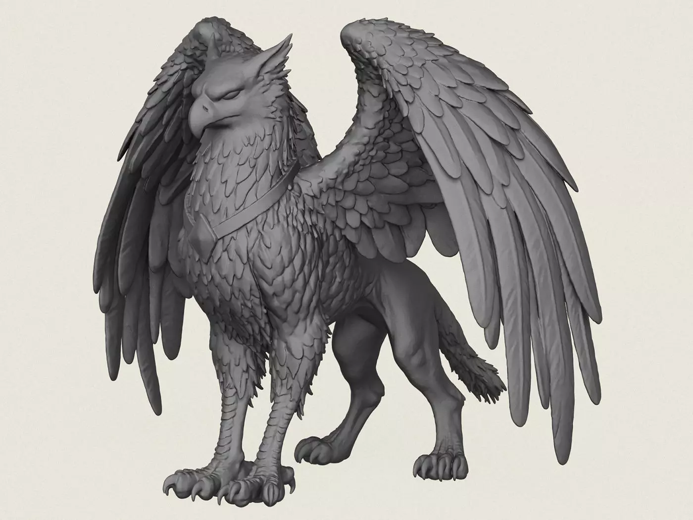 Fantasy Griffin Print Ready 3D Model 3D print model_0