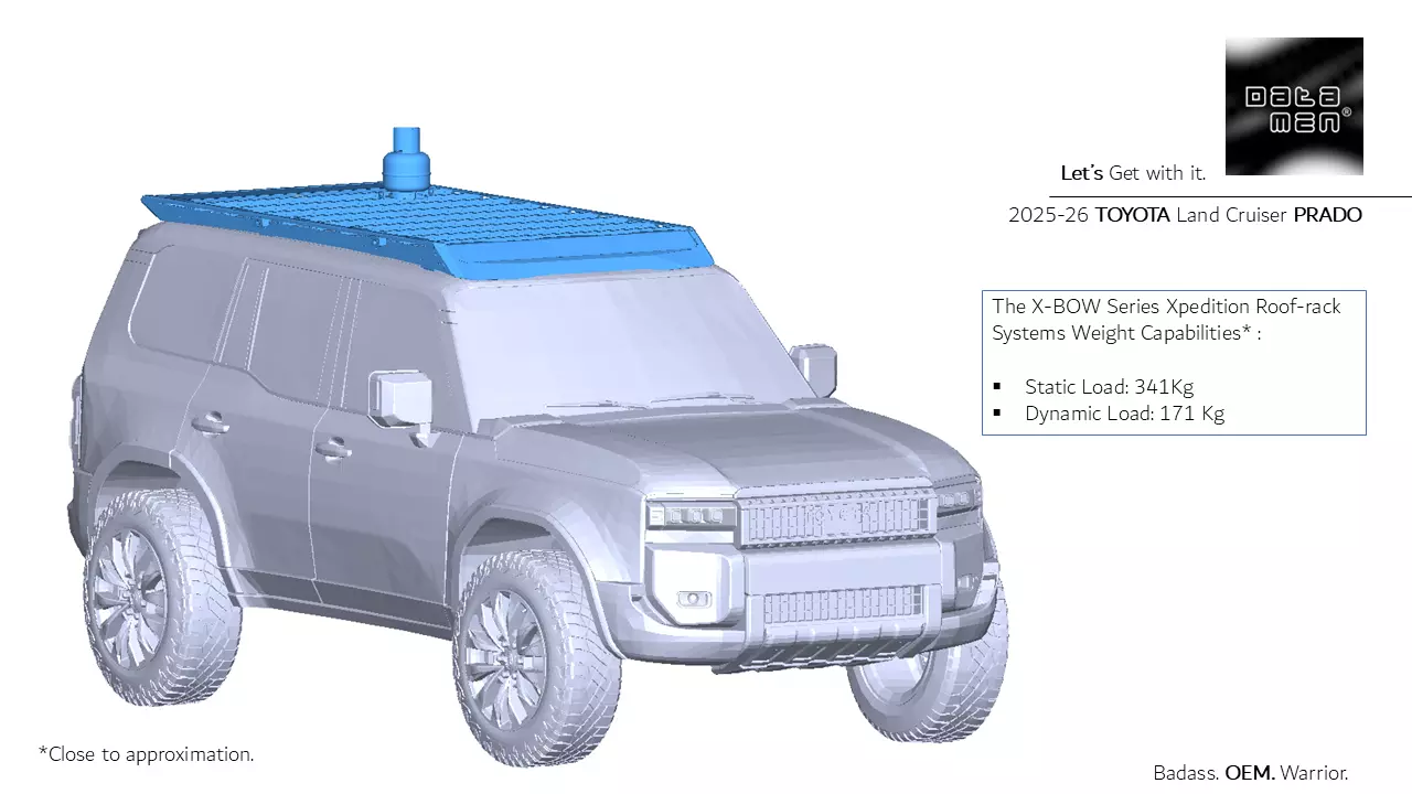 2025 TOYOTA Land Cruiser datamen X-BOW Ultra Adaptive Roof Rack 3D model_31