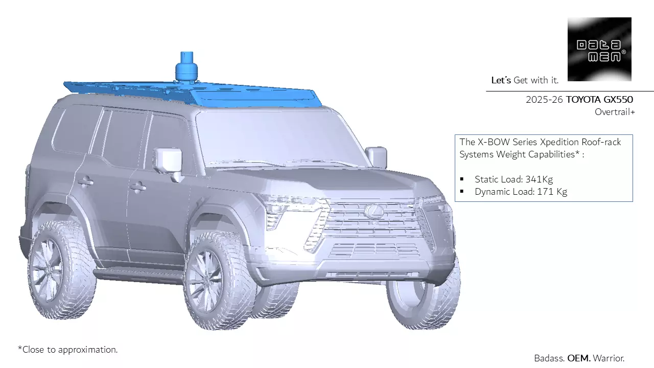 2025 TOYOTA Land Cruiser datamen X-BOW Ultra Adaptive Roof Rack 3D model_32