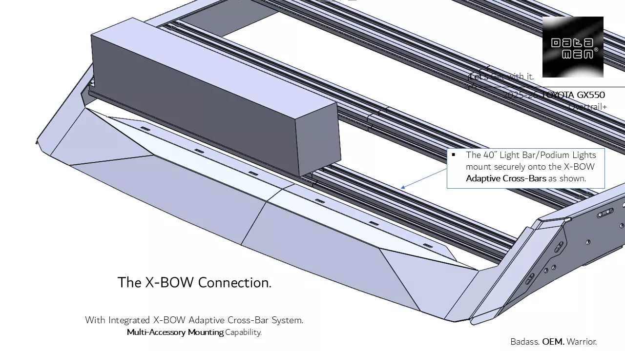 2025 TOYOTA Land Cruiser datamen X-BOW Ultra Adaptive Roof Rack 3D model_25