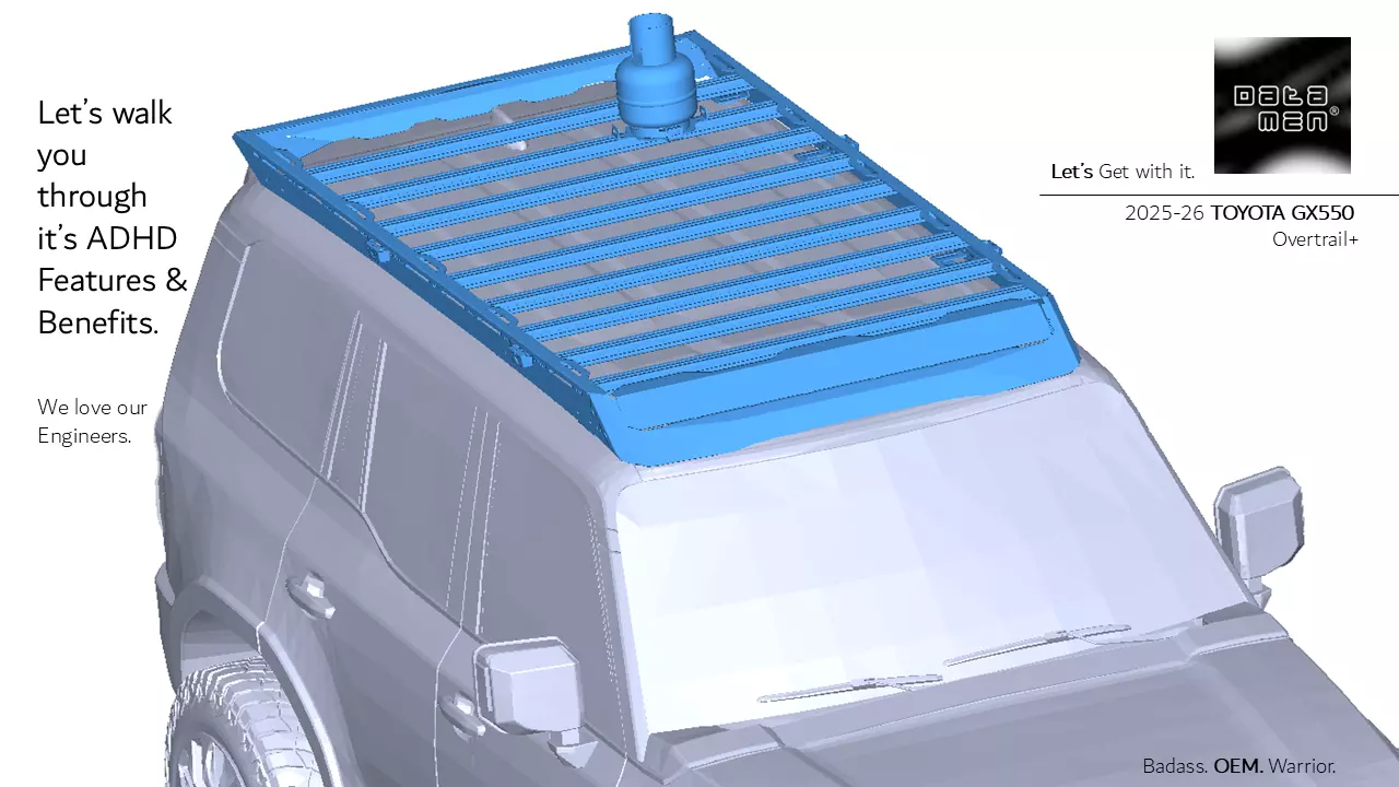 2025 TOYOTA Land Cruiser datamen X-BOW Ultra Adaptive Roof Rack 3D model_12