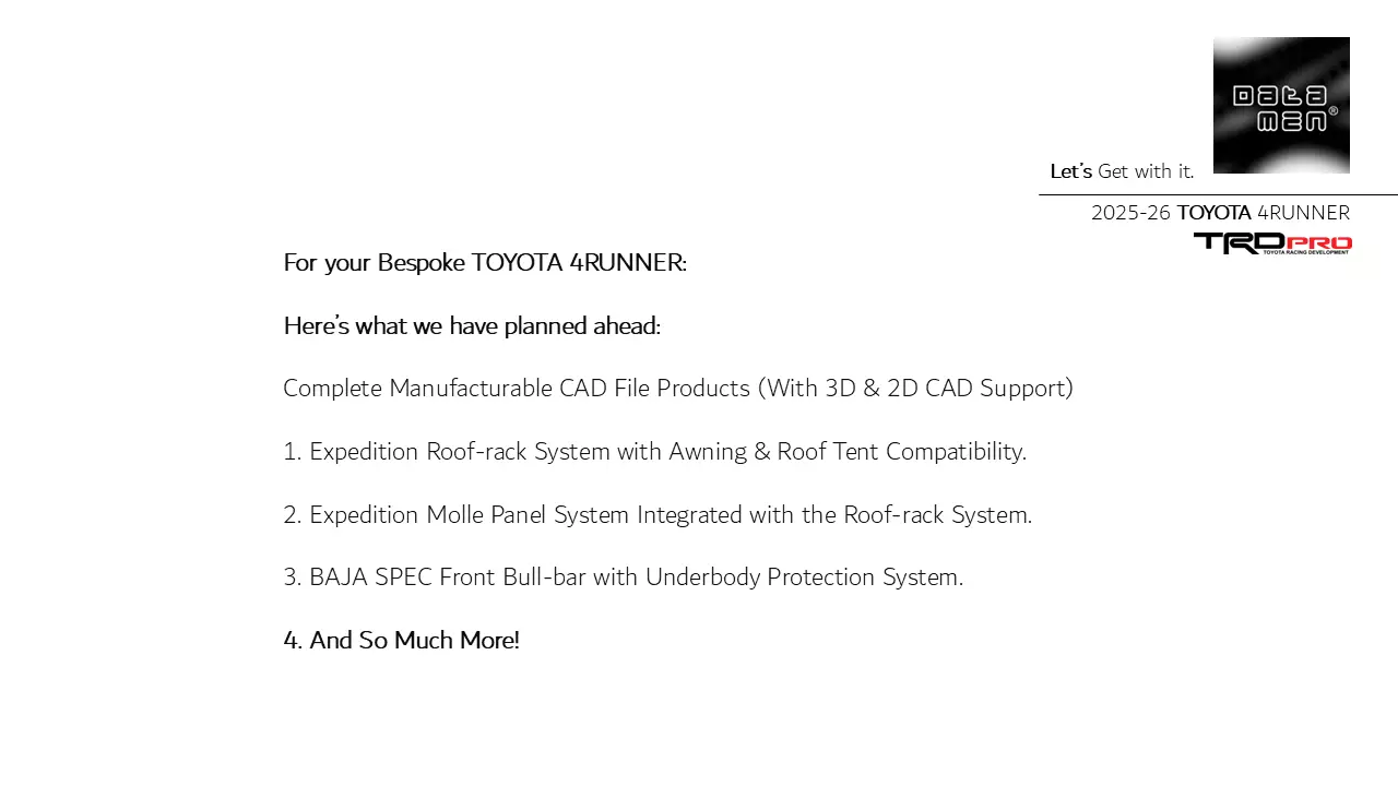 2025 TOYOTA Land Cruiser datamen X-BOW Ultra Adaptive Roof Rack 3D model_40