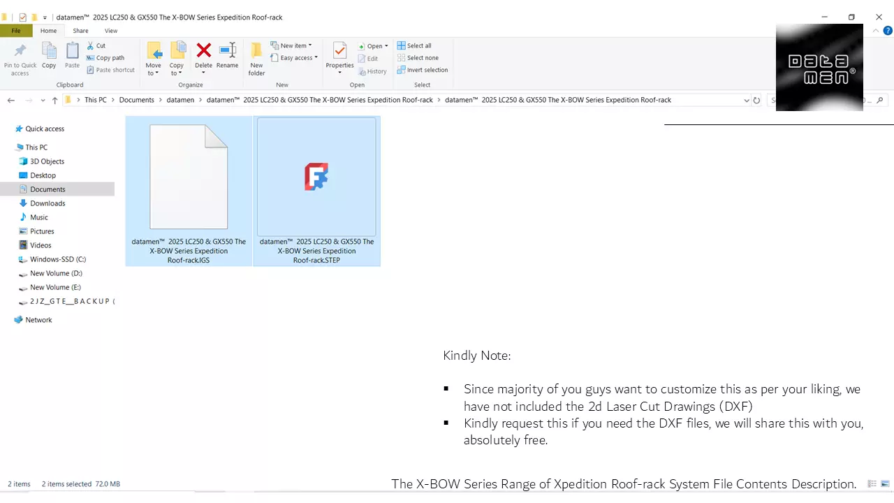 2025 TOYOTA Land Cruiser datamen X-BOW Ultra Adaptive Roof Rack 3D model_38