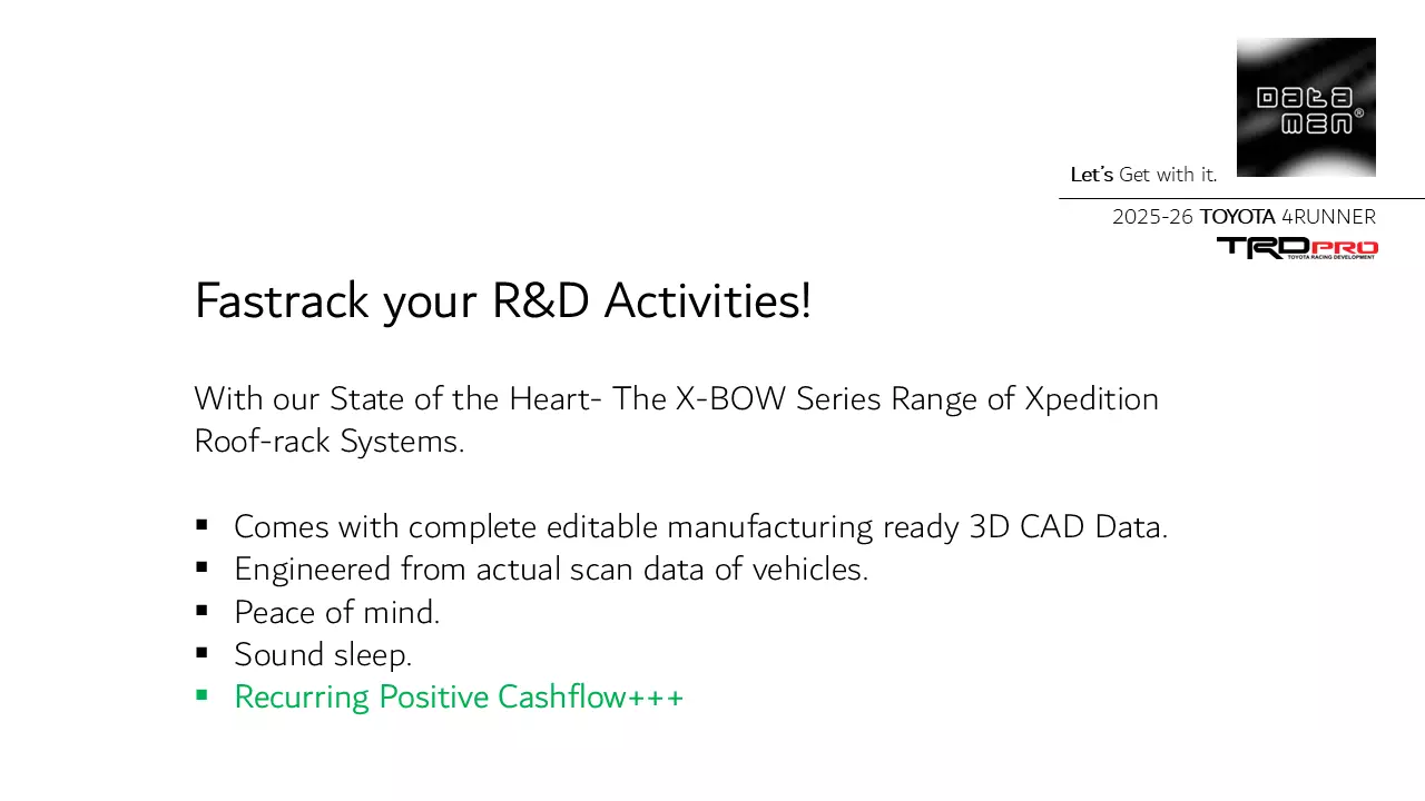 2025 TOYOTA Land Cruiser datamen X-BOW Ultra Adaptive Roof Rack 3D model_4