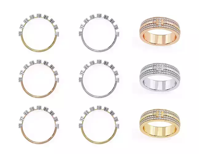 20 Premium Diamond Rings 3D Models Render Videos