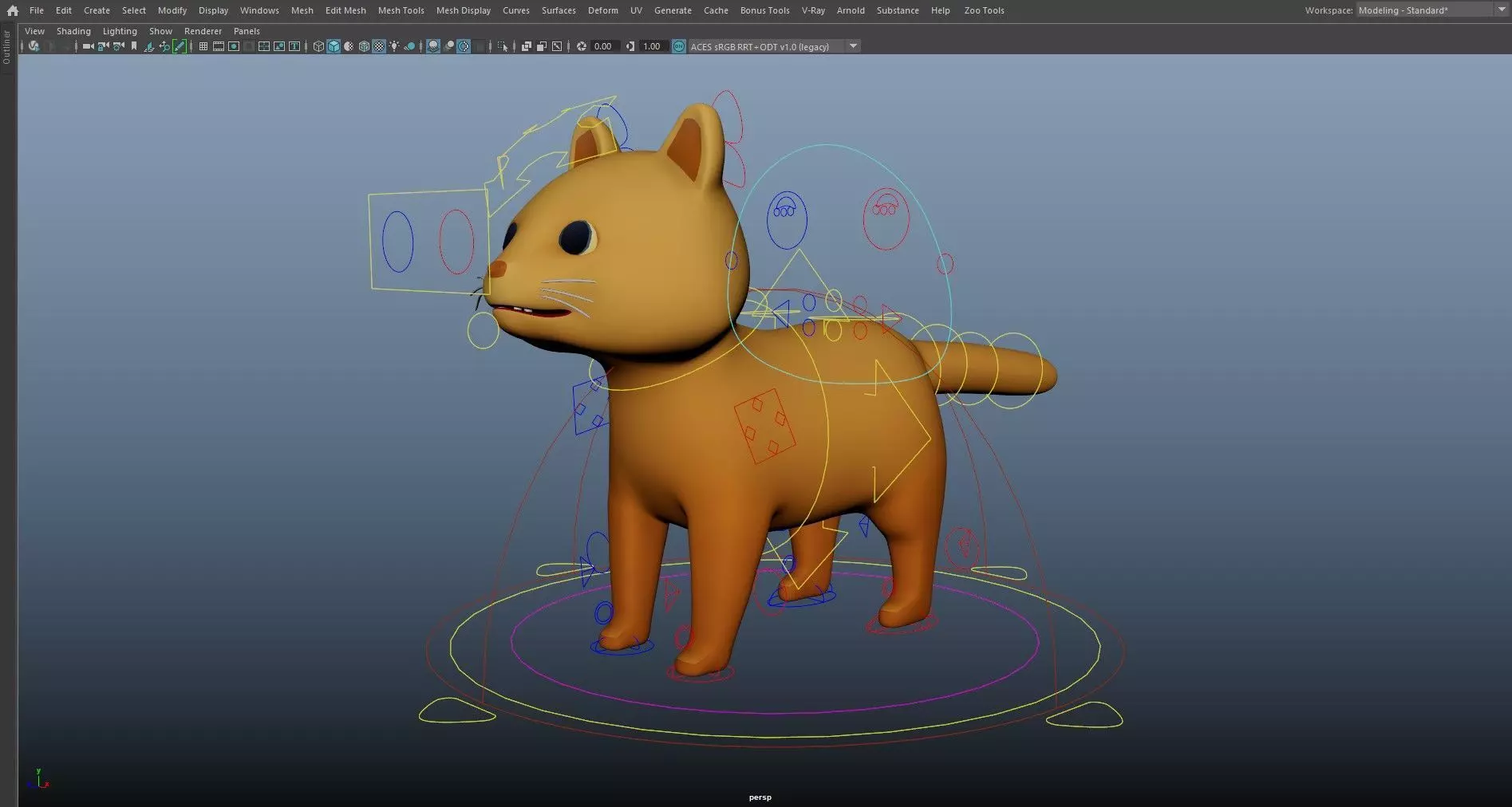 Cartoon Domestic Animal Pack Rigged 3D Models Animation Ready Low-poly 3D model_12