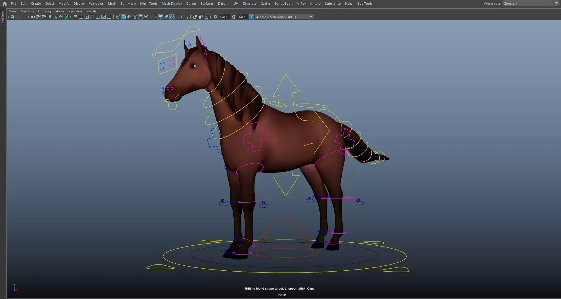 Cartoon Domestic Animal Pack Rigged 3D Models Animation Ready Low-poly 3D model_23