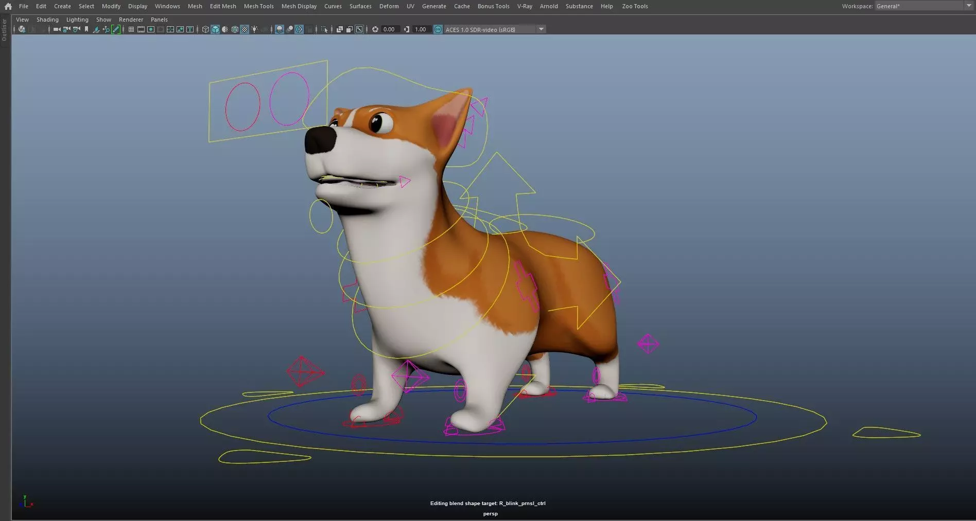 Cartoon Domestic Animal Pack Rigged 3D Models Animation Ready Low-poly 3D model_19
