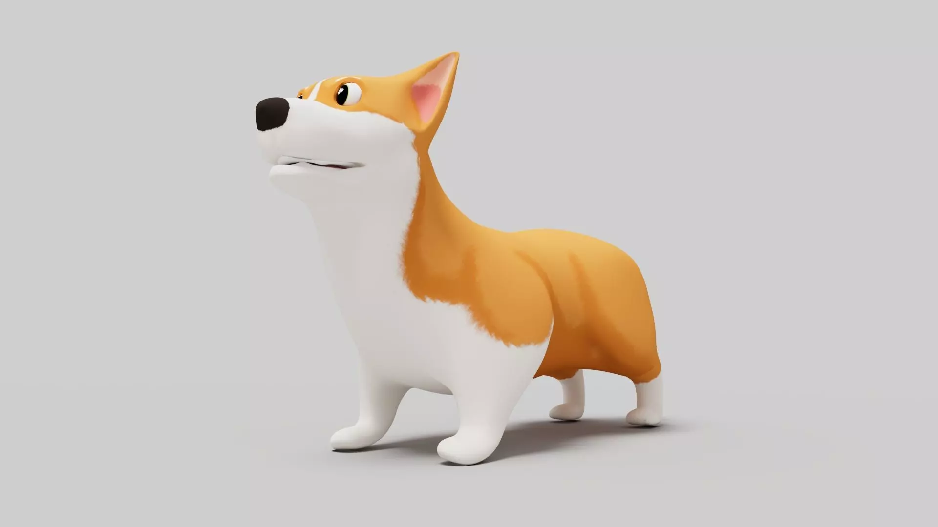 Cartoon Domestic Animal Pack Rigged 3D Models Animation Ready Low-poly 3D model_17