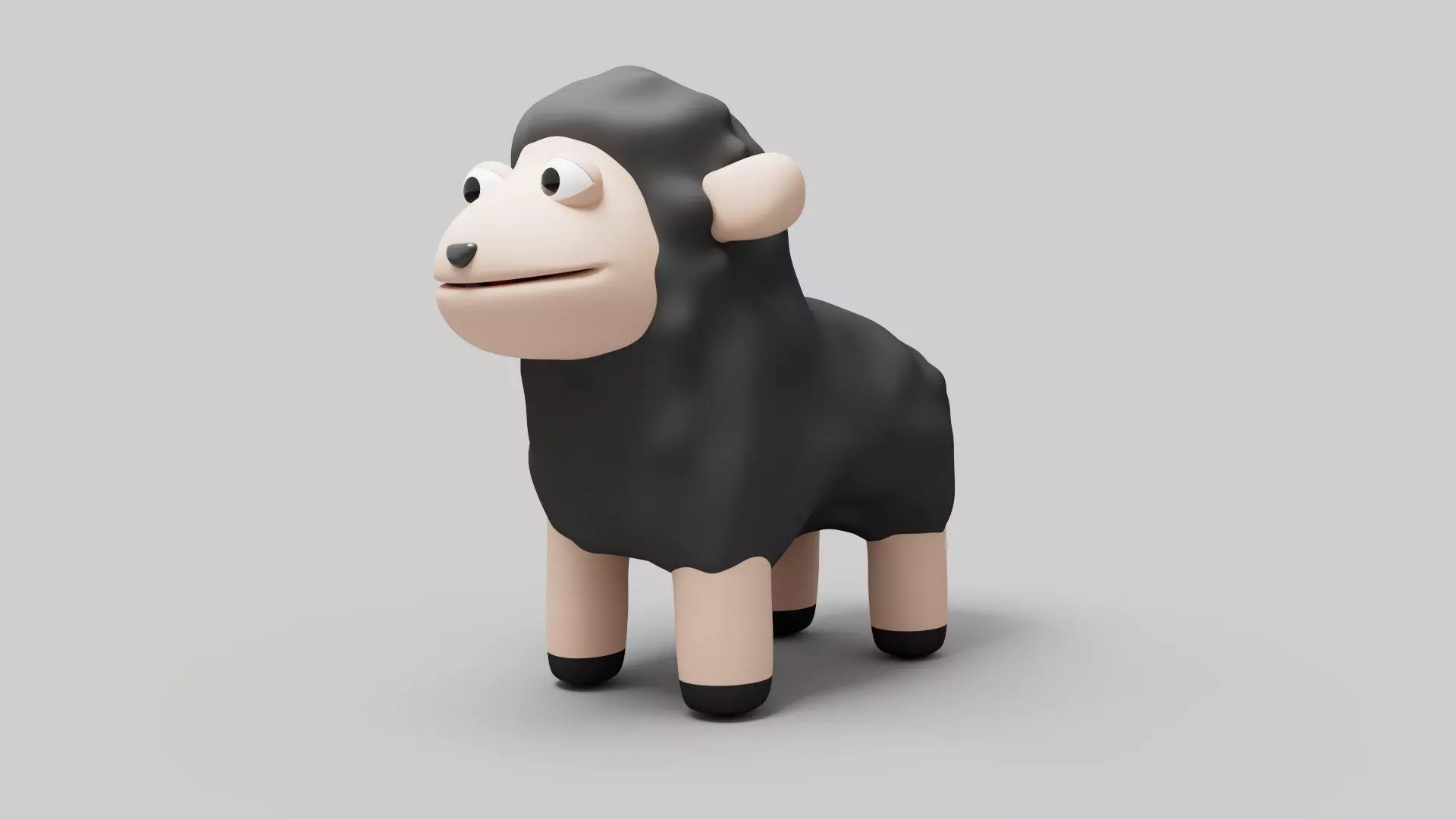 Cartoon Domestic Animal Pack Rigged 3D Models Animation Ready Low-poly 3D model_29