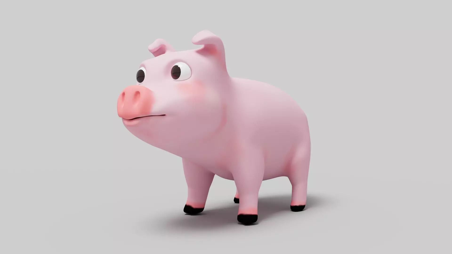 Cartoon Domestic Animal Pack Rigged 3D Models Animation Ready Low-poly 3D model_25