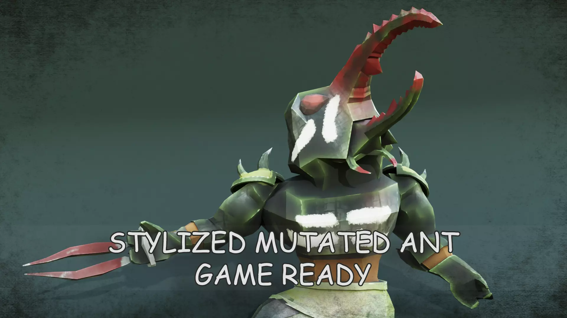 Low Poly Stylized Monster - Mutated Bettle Low-poly 3D model_0