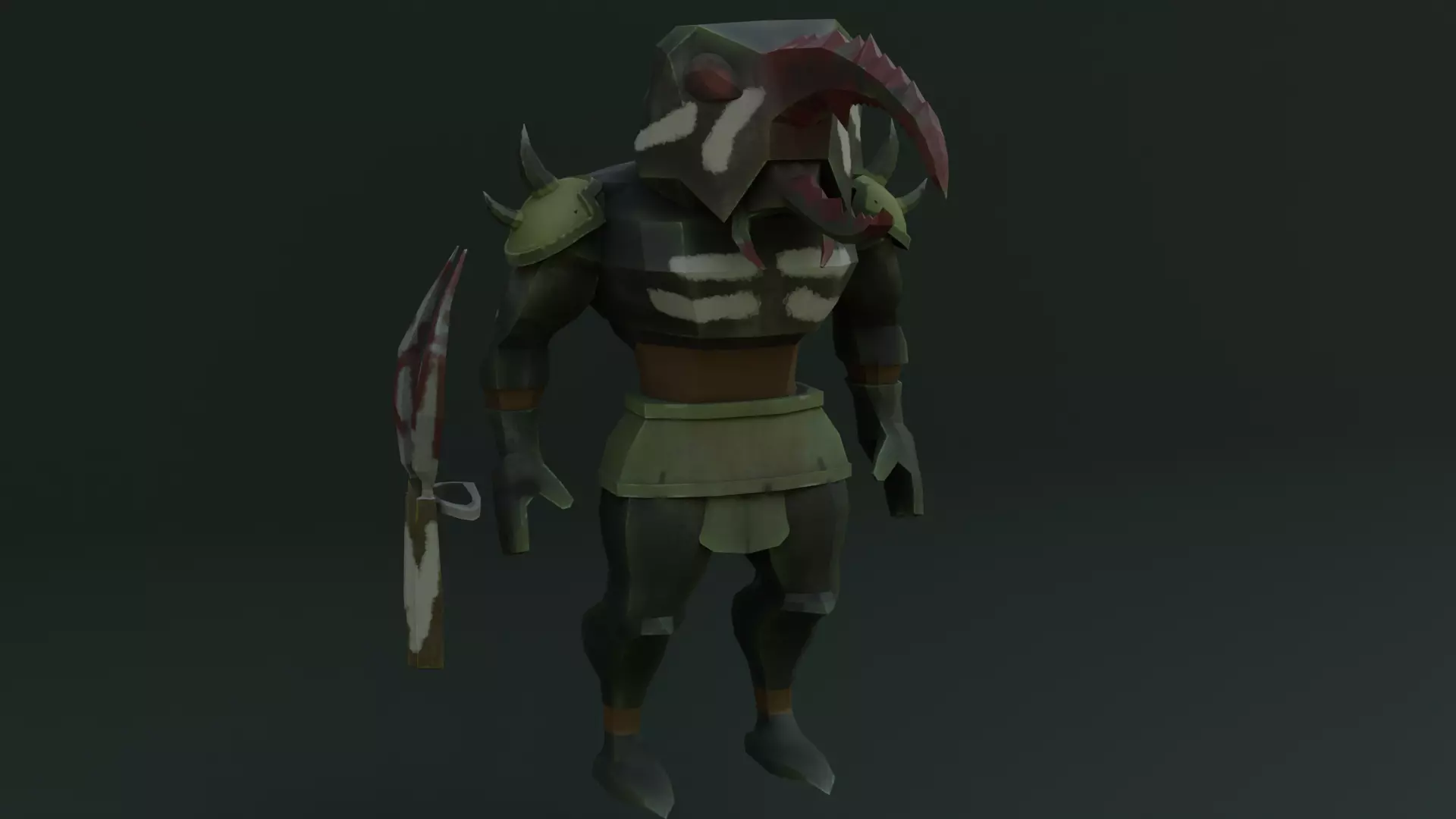 Low Poly Stylized Monster - Mutated Bettle Low-poly 3D model_1