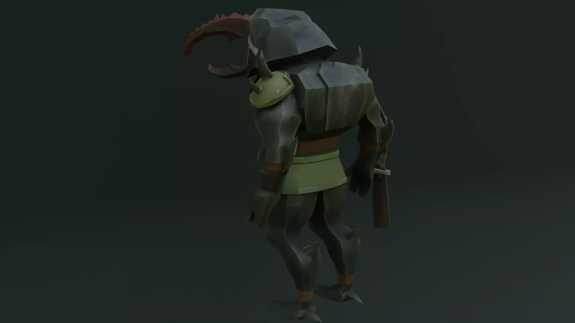 Low Poly Stylized Monster - Mutated Bettle Low-poly 3D model_2