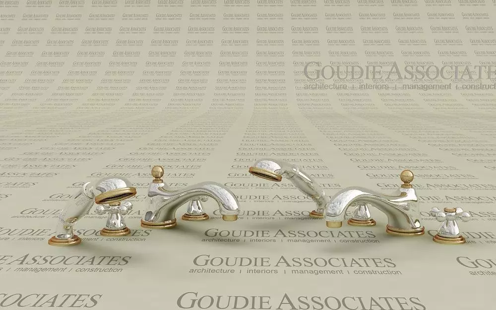 Jacuzzi Faucet Toto with Gold trimming 3D model_0