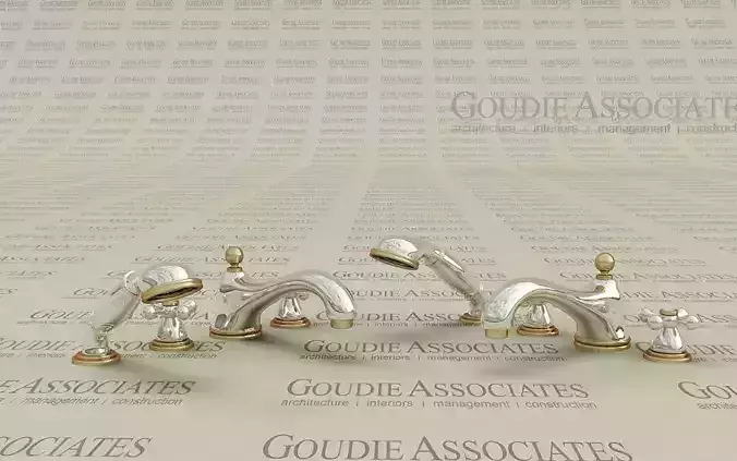 Jacuzzi Faucet Toto with Gold trimming 3D model