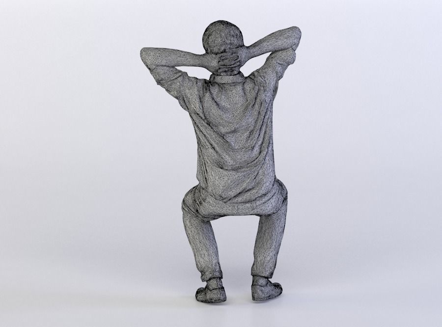 Max 0061 Man sitting arms behind head 3D model_6